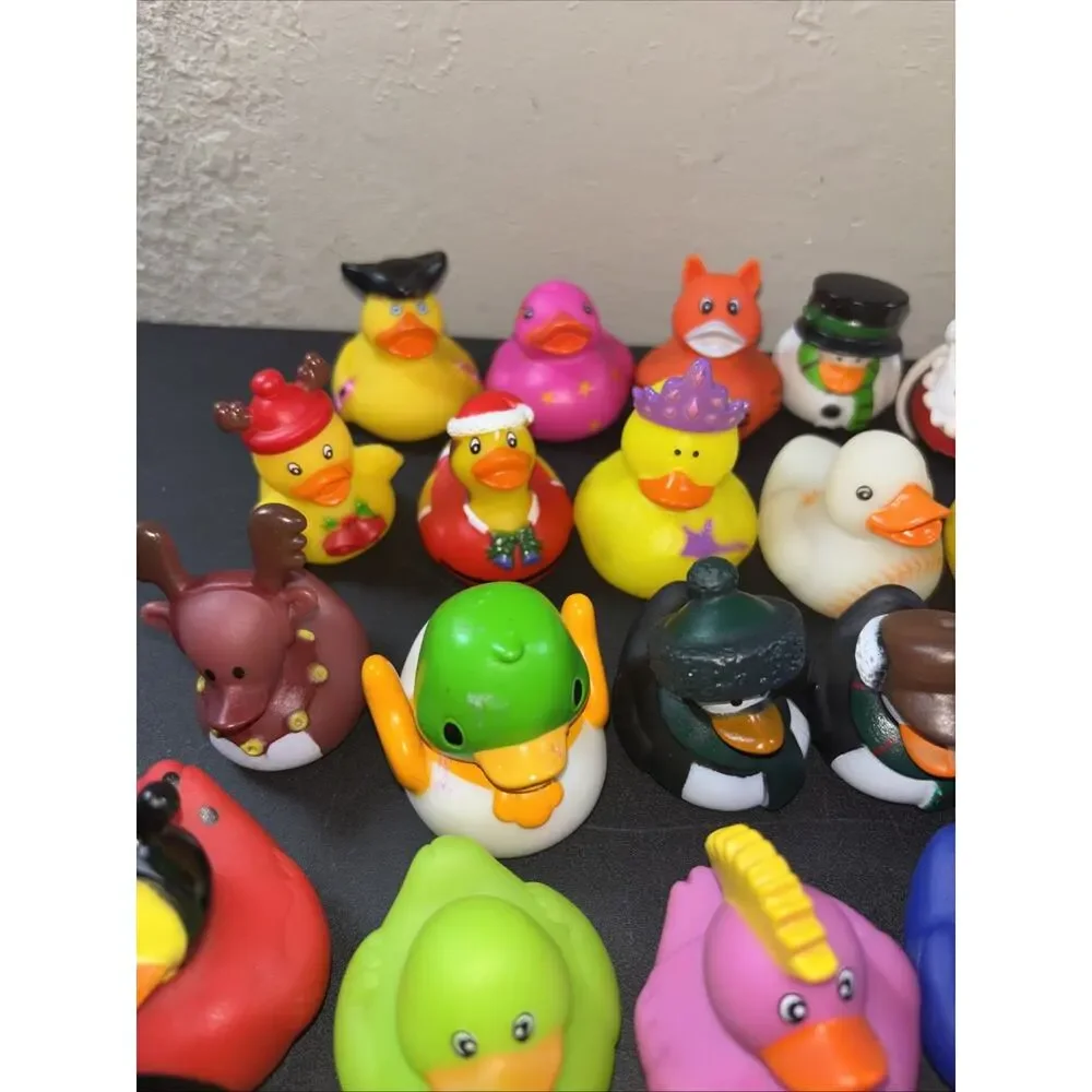 32 Rubber Ducks Assorted Costumes Themes Holidays Jeep Bath Floaters 2+